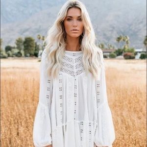 Kiss Kiss Embroidered Lace Tunic
